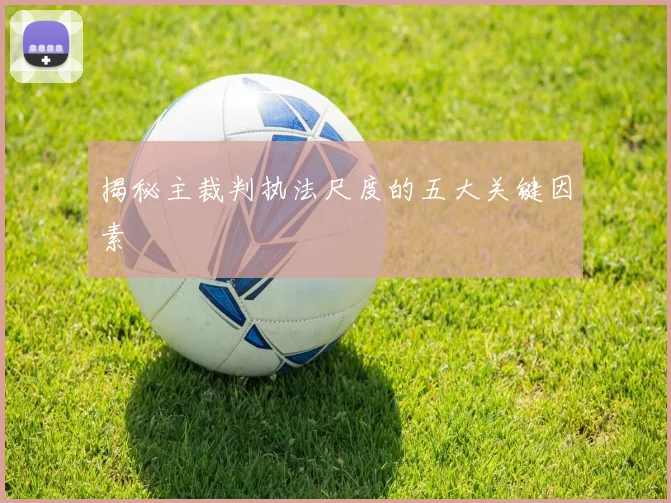揭秘主裁判执法尺度的五大关键因素